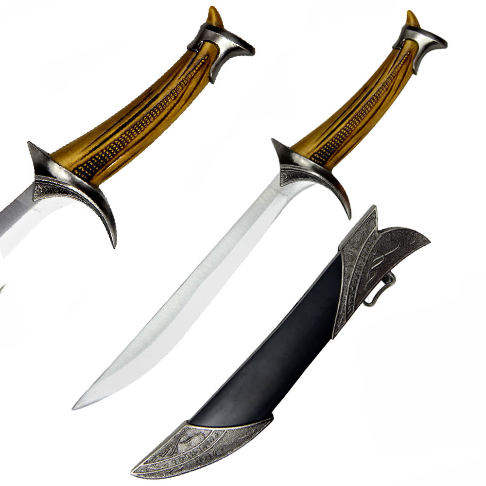 11 3/8" Elven Miniature Letter Opener Fantasy Short Sword Dagger Knife with Scabbard - Tophatter's Army Products & Self Defense Collectible Weapons - Tophatter Daily Deals